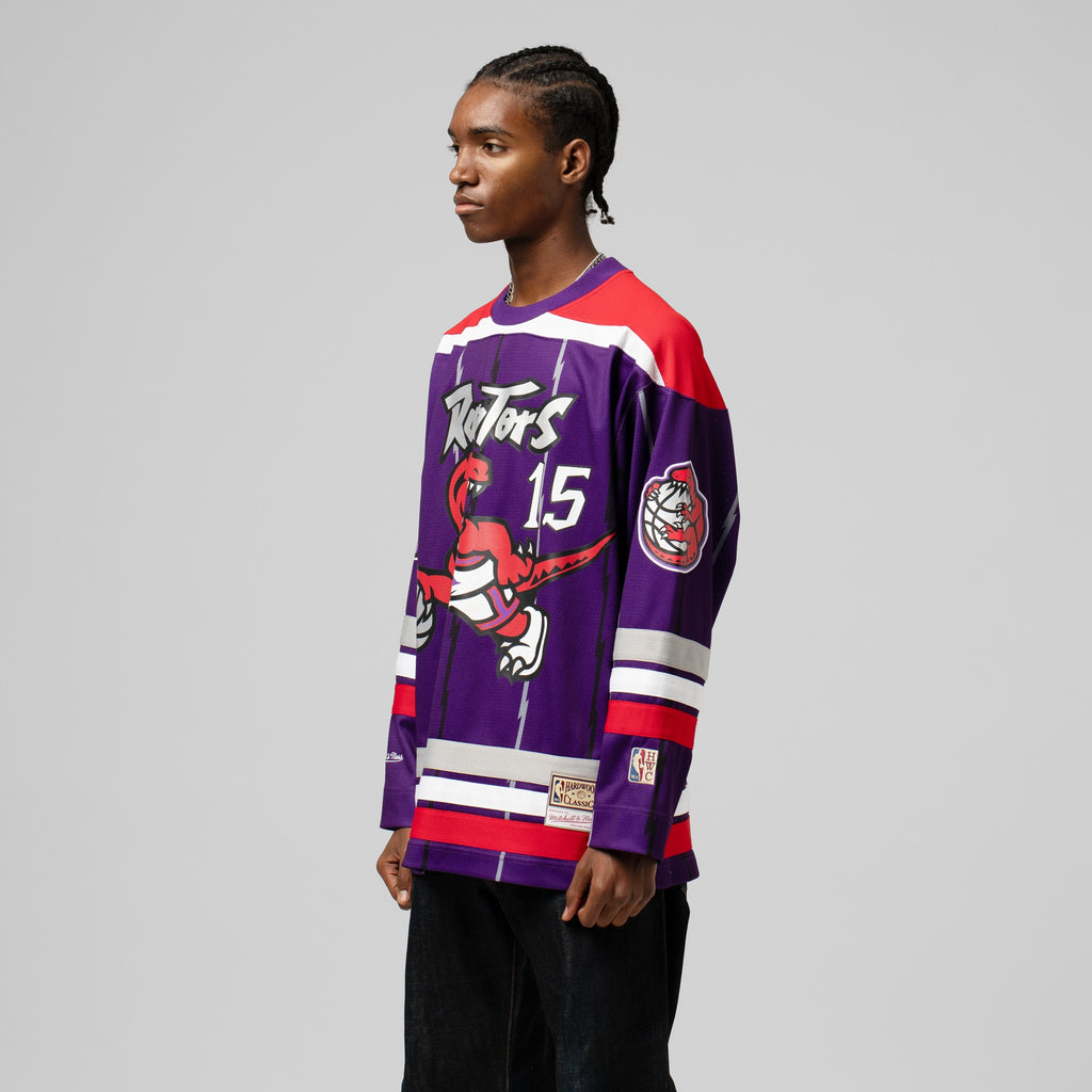 Unisex Vince Carter Purple Toronto Raptors Maxxed Out Fashion Hockey Jersey