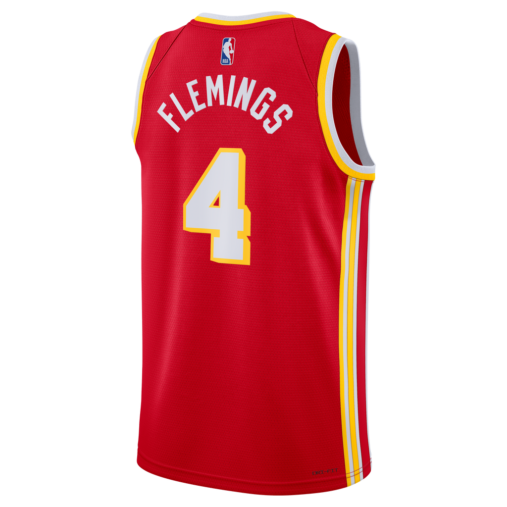 Atlanta Hawks Icon Swingman Jersey - Red - Kingston Flemings - Unisex