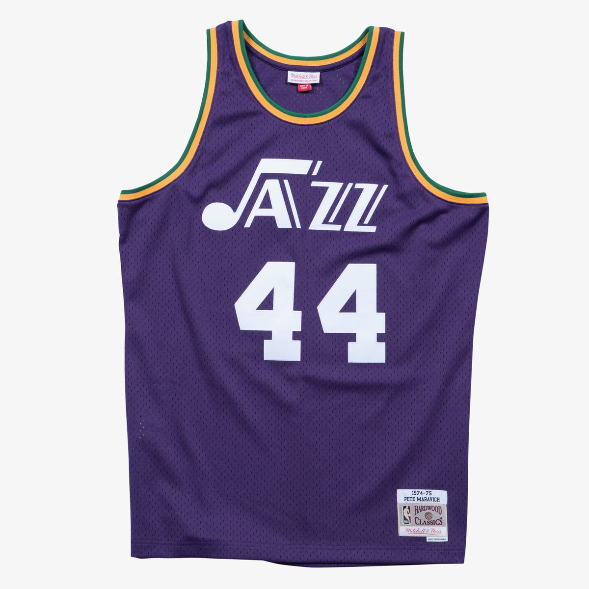New Orleans Jazz Pete Maravich 1974 Swingman Road Authentic Jersey - Purple