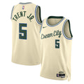 Milwaukee Bucks 2025/26 City Edition Swingman Jersey - Cream - Gary Trent Jr. - Unisex