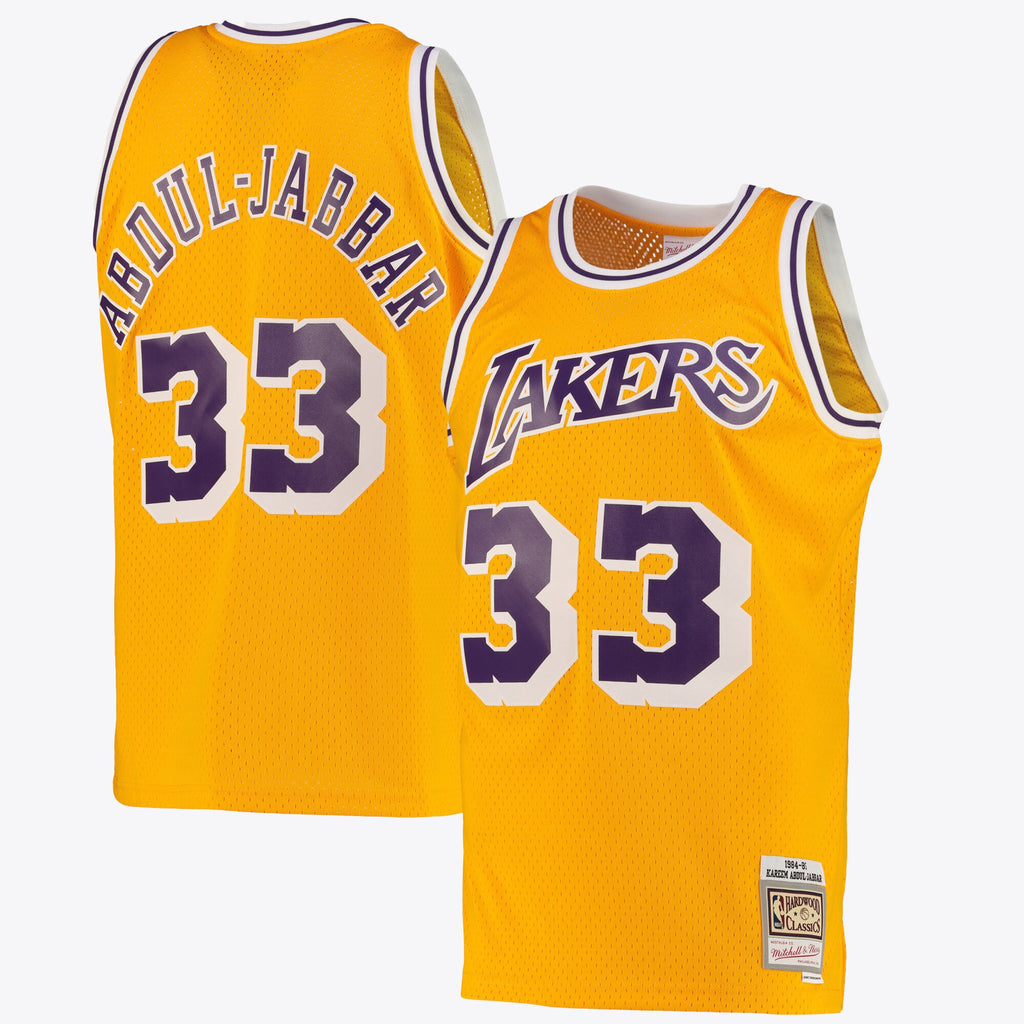 Los Angeles Lakers Kareem Abdul-Jabbar Road Swingman Jersey - Light Gold - Mens