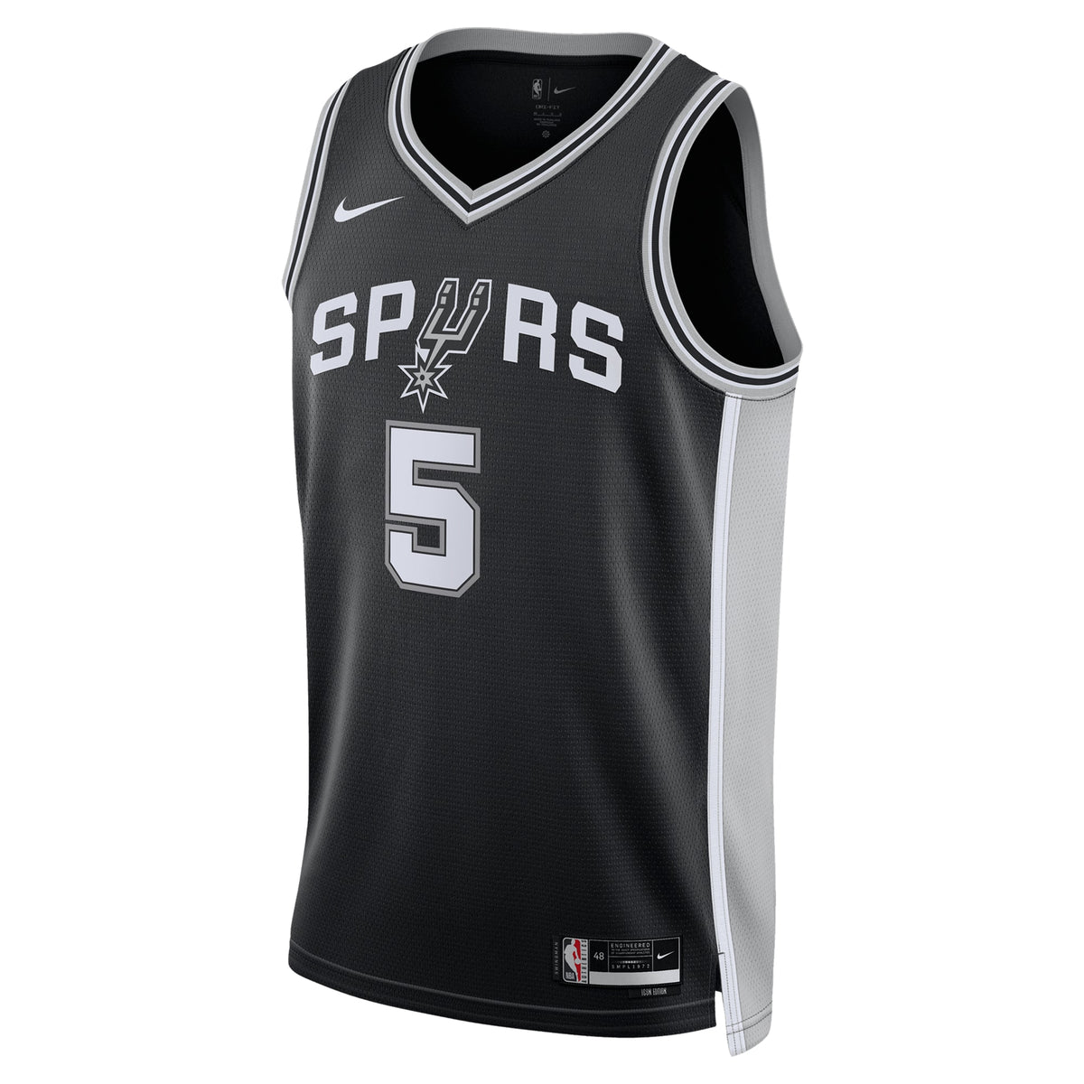 San Antonio Spurs Icon Swingman Jersey - Black - Stephon Castle - Unisex