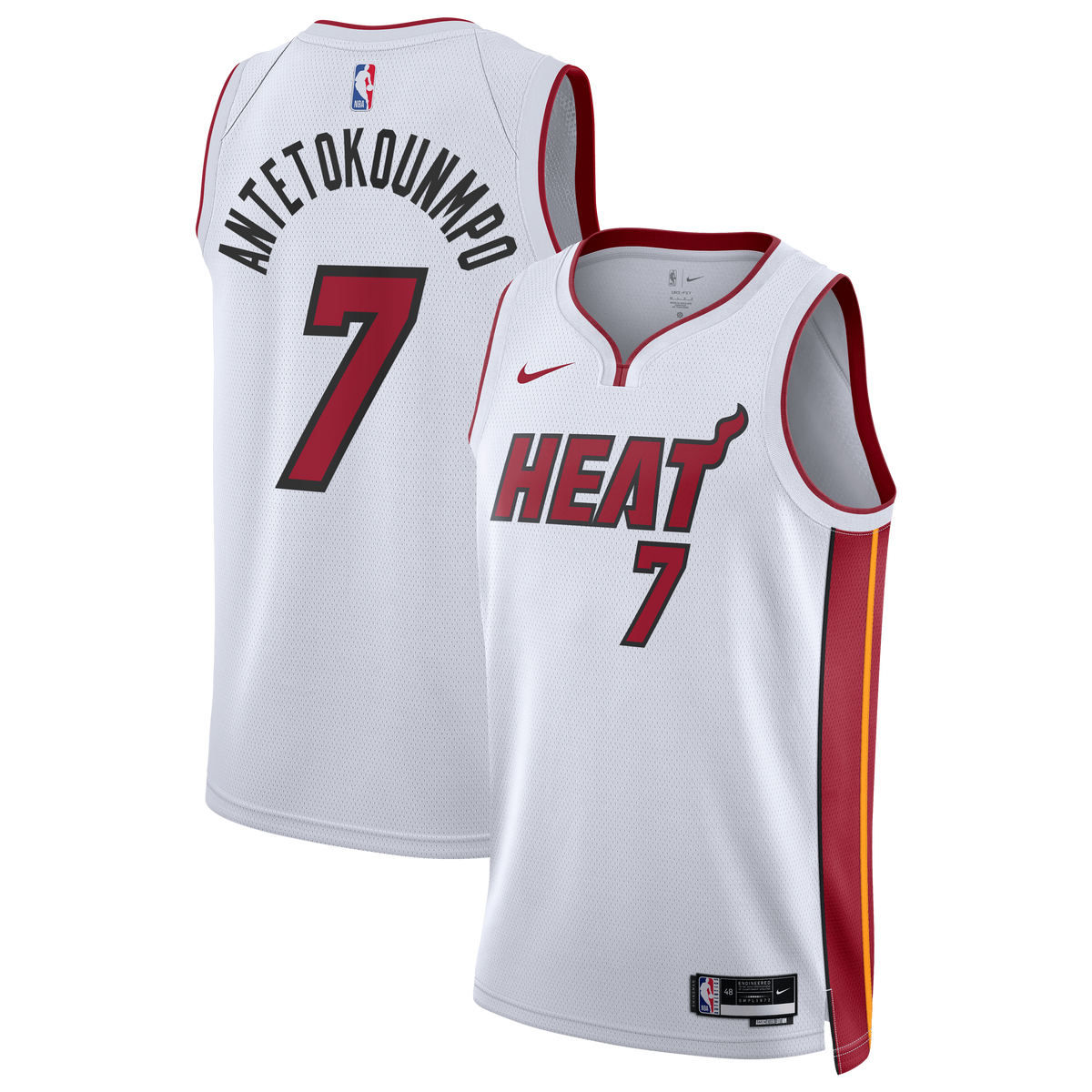 Miami Heat Association Edition Swingman Jersey - White - Giannis Antetokounmpo - Unisex