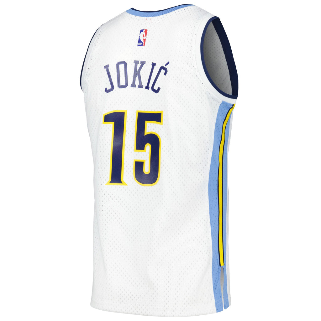 Men's Nikola Jokic White Denver Nuggets 2016/17 Throwback Swingman Jersey