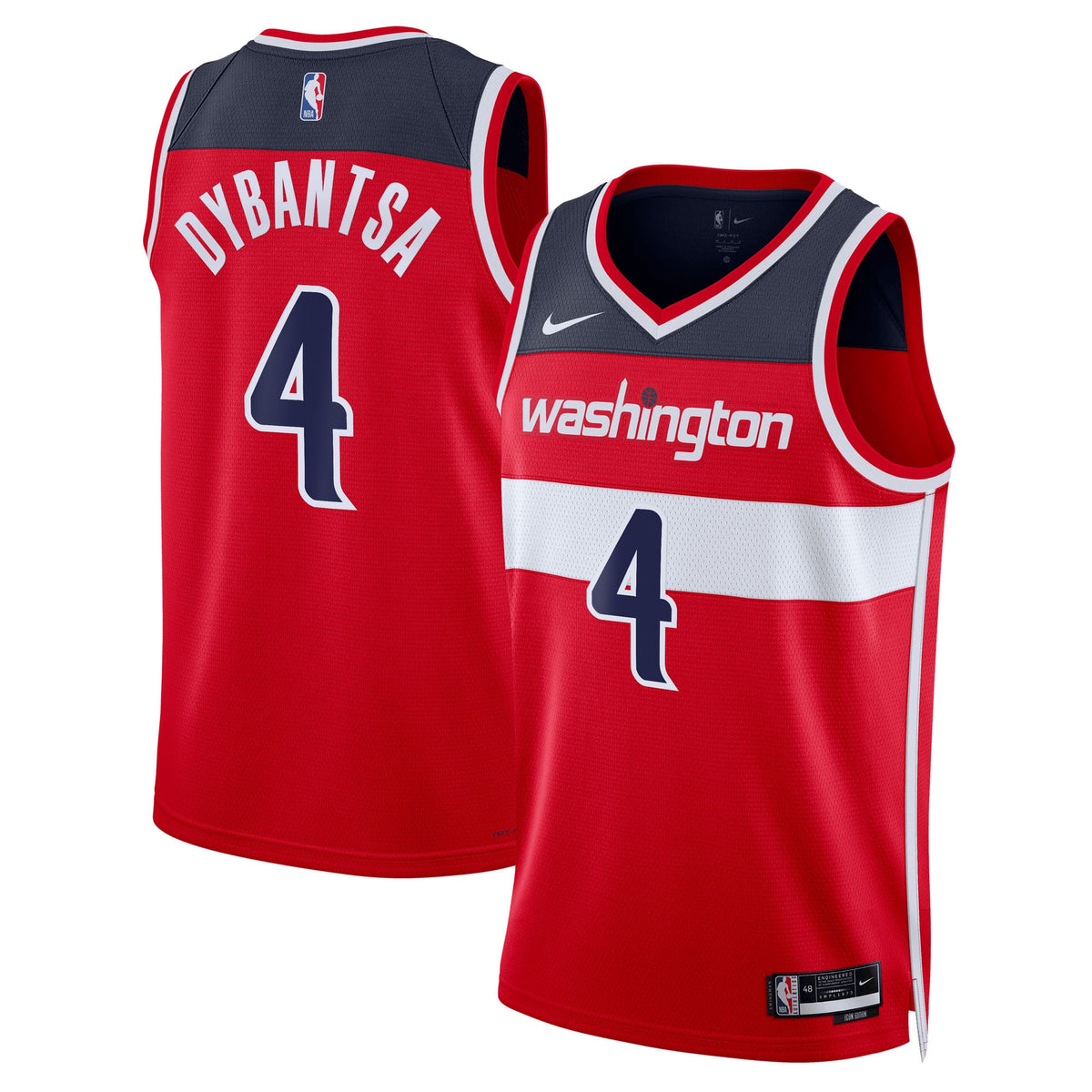 Washington Wizards Icon Swingman Jersey - Red - AJ Dybantsa - Unisex