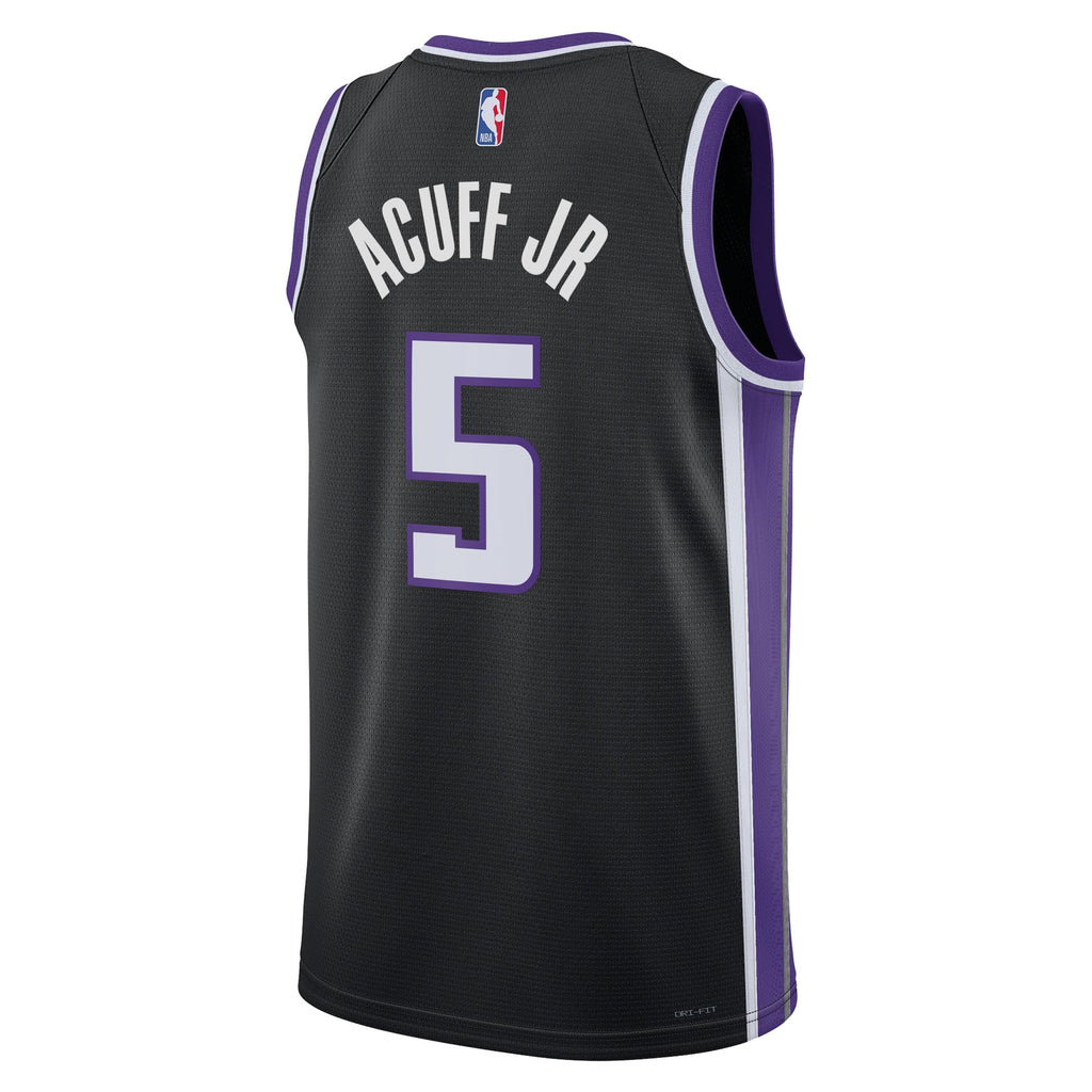 Sacramento Kings Icon Swingman Jersey - Black - Darius Acuff Jr. - Unisex