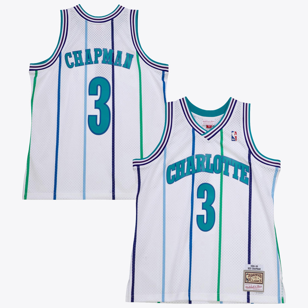 Charlotte Hornets Rex Chapman 1988 Authentic Jersey - White