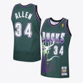 Milwaukee Bucks Ray Allen 1996 Hardwood Classics Alternate Swingman Jersey - Dark Green - Mens