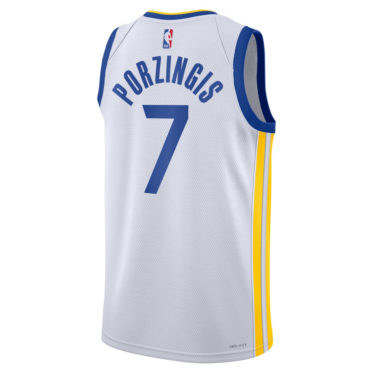 Golden State Warriors Association Edition Swingman Jersey - White - Kristaps Porziņģis - Unisex