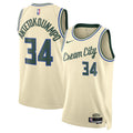 Milwaukee Bucks 2025/26 City Edition Swingman Jersey - Cream - Giannis Antetokounmpo - Unisex