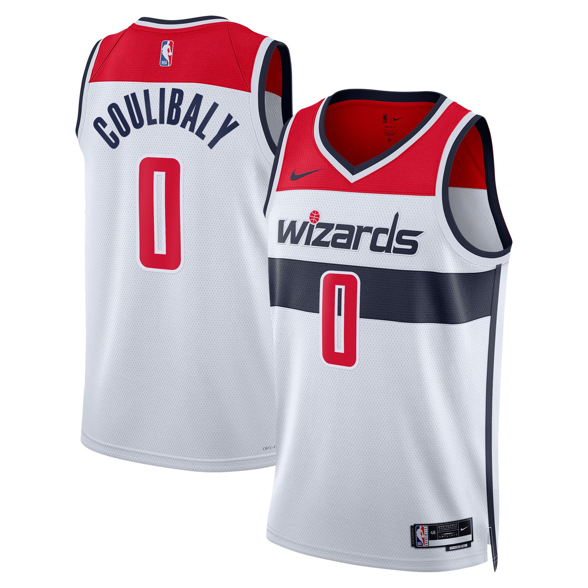 Washington Wizards Association Edition Swingman Jersey - White - Bilal Coulibaly - Unisex