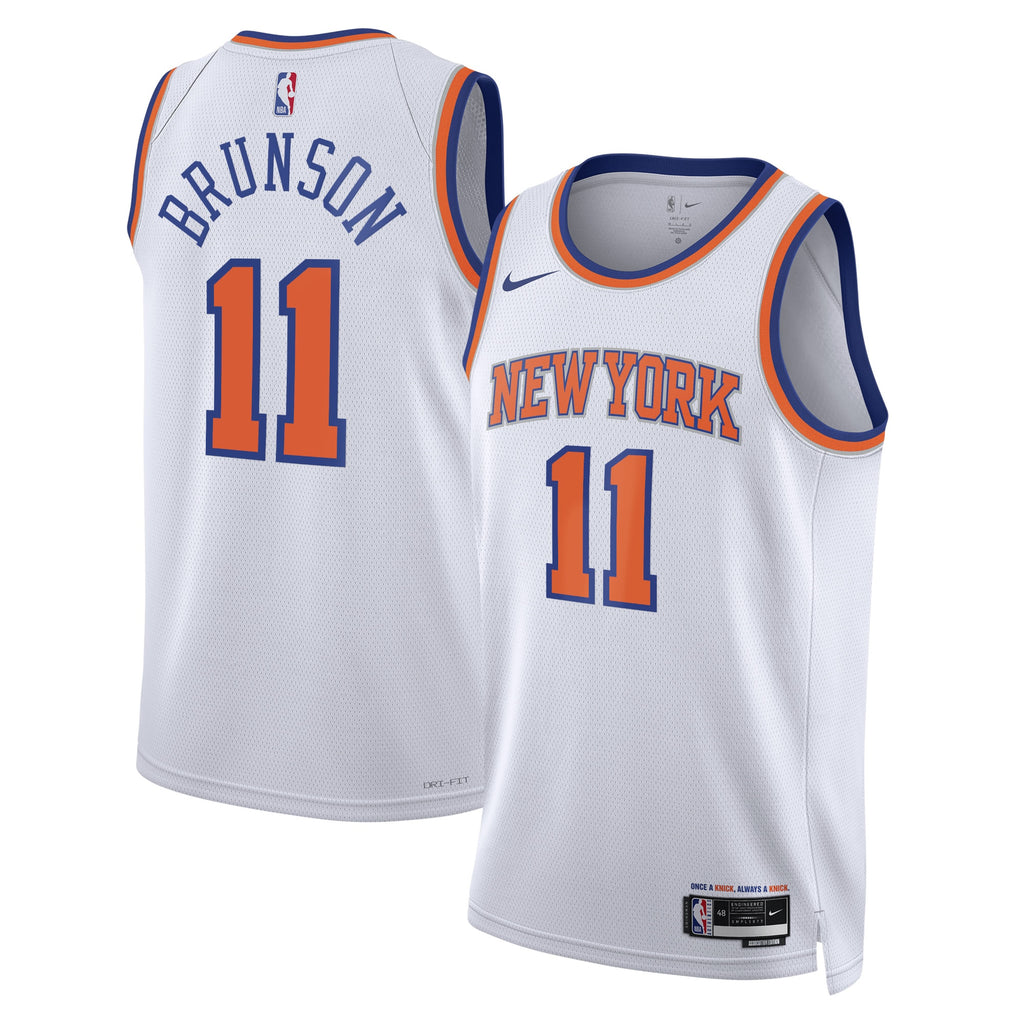 New York Knicks Association Edition Swingman Jersey - White - Jalen Brunson - Unisex