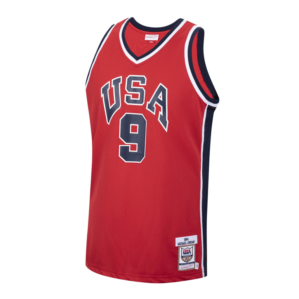 USA 1984 Michael Jordan USA Basketball Authentic Alternate Jersey - Red - Mens