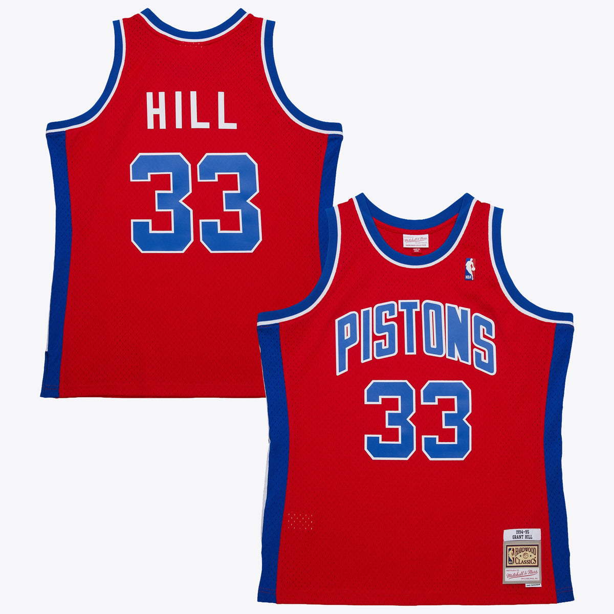 Detroit Pistons Grant Hill 1994 Dark Authentic Jersey - Red