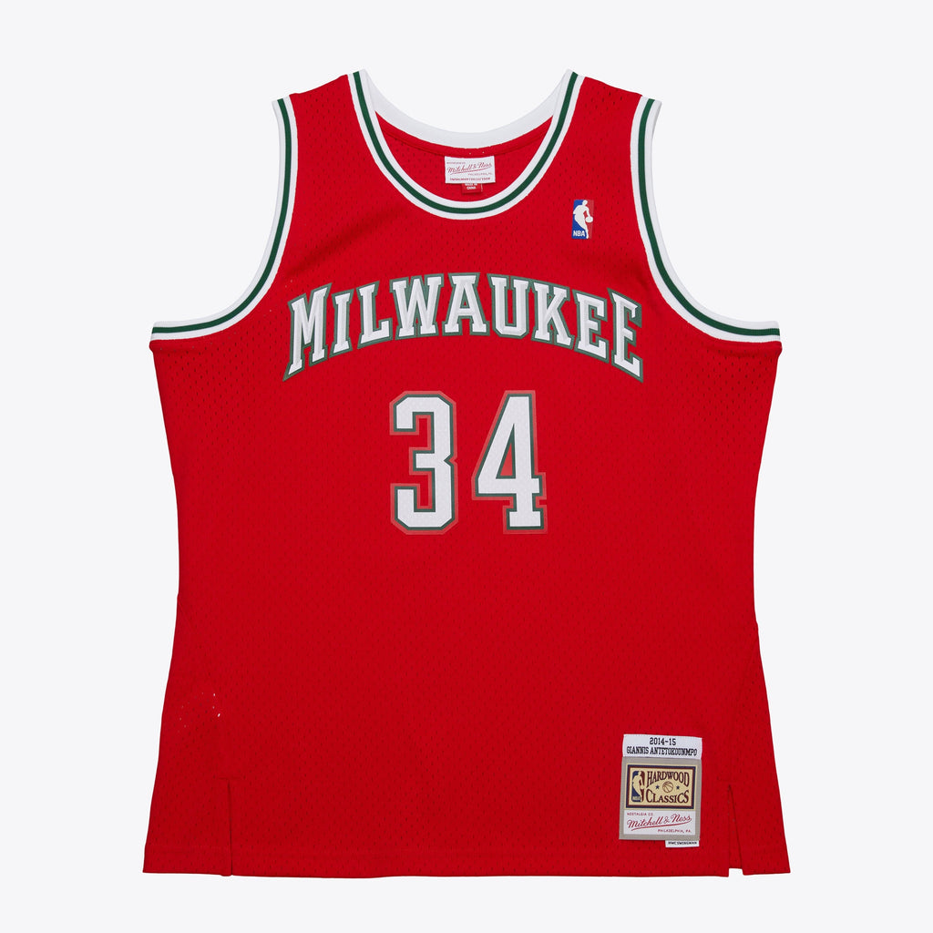 Milwaukee Bucks Giannis Antetokounmpo 2014 Dark Alternate Authentic Jersey - Red