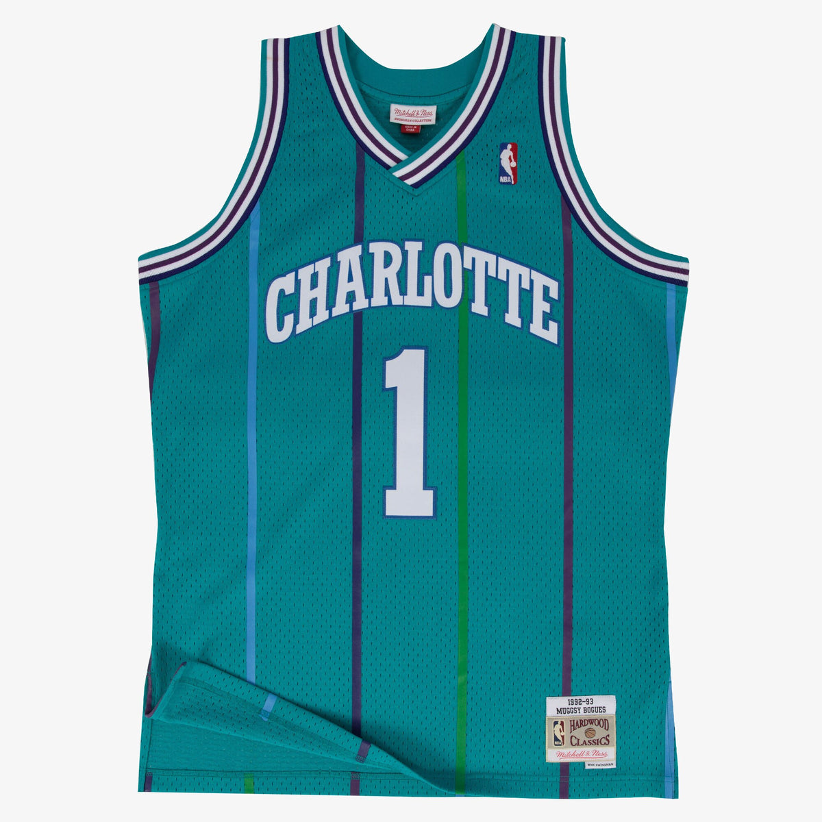 Charlotte Hornets Swingman Road Jersey Muggsy Bogues 1992