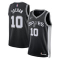 San Antonio Spurs Icon Edition Swingman Jersey - Black - Jeremy Sochan - Unisex