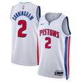 Detroit Pistons Association Edition Swingman Jersey - White - Cade Cunningham - Unisex