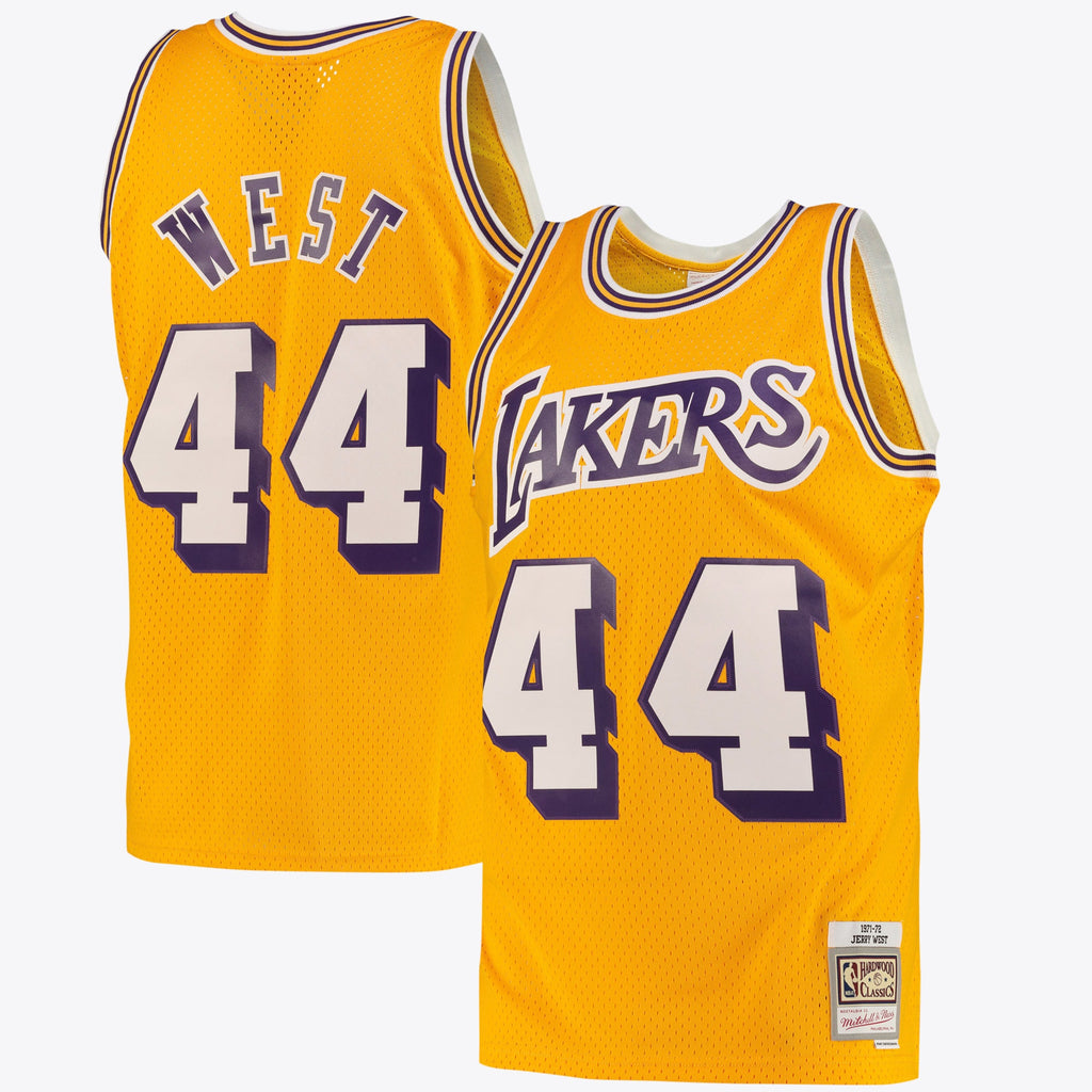 Los Angeles Lakers Jerry West Road Swingman Jersey - Light Gold - Mens