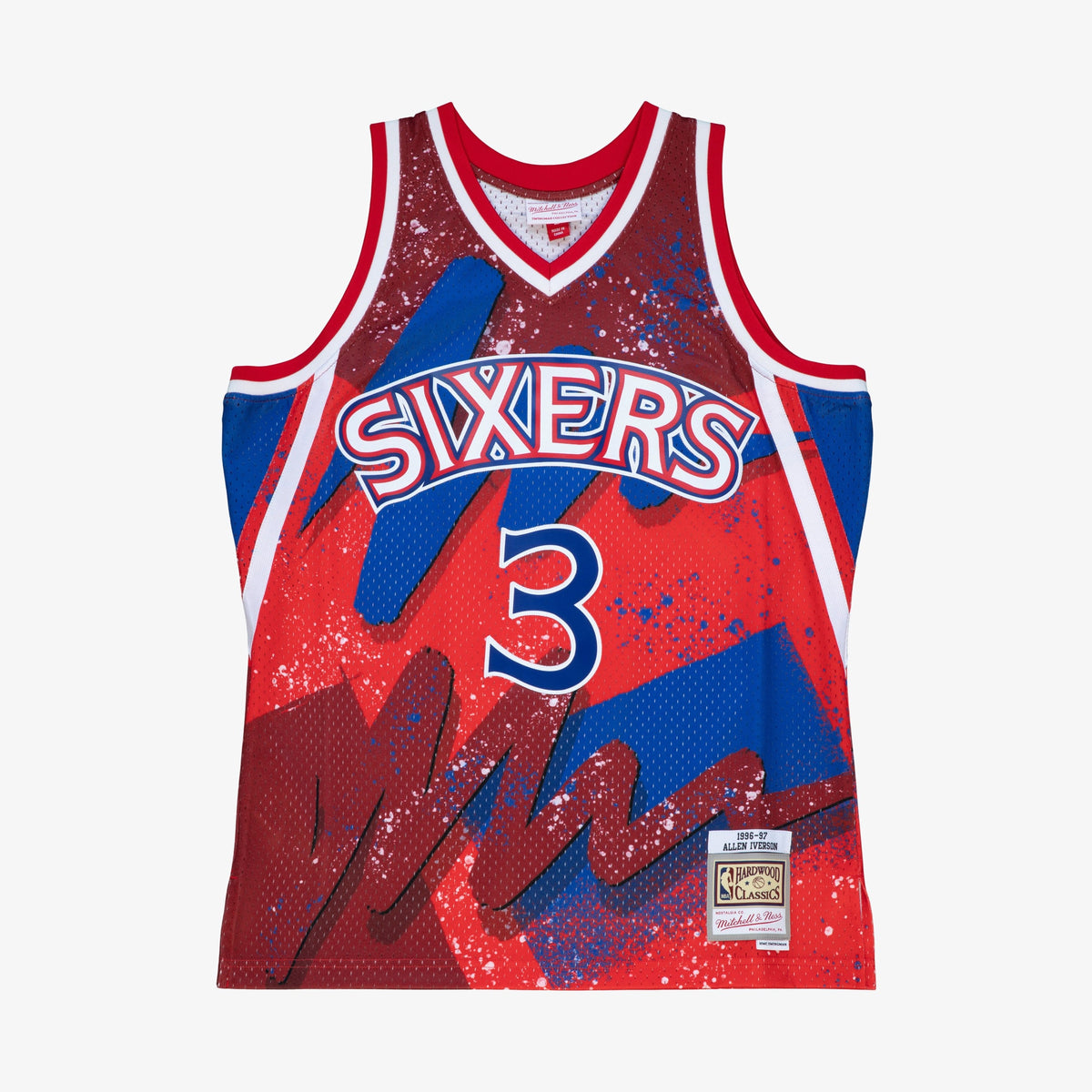 Philadelphia 76ers Allen Iverson 1996 Hyper Hoops Swingman Jersey - Scarlet