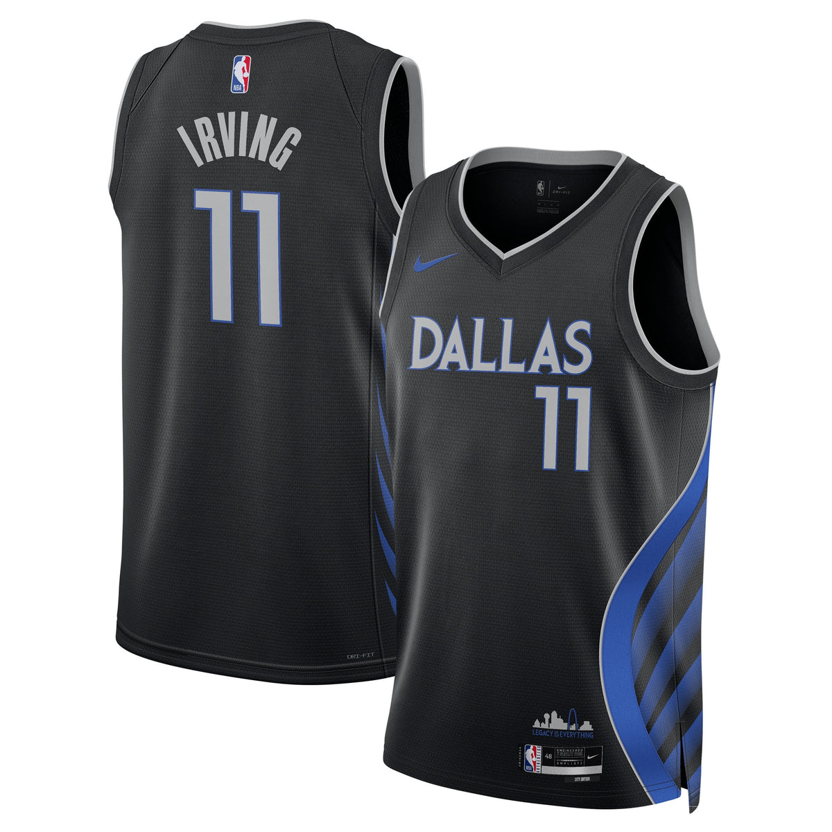Dallas Mavericks 2025/26 City Edition Swingman Jersey - Black - Kyrie Irving - Unisex