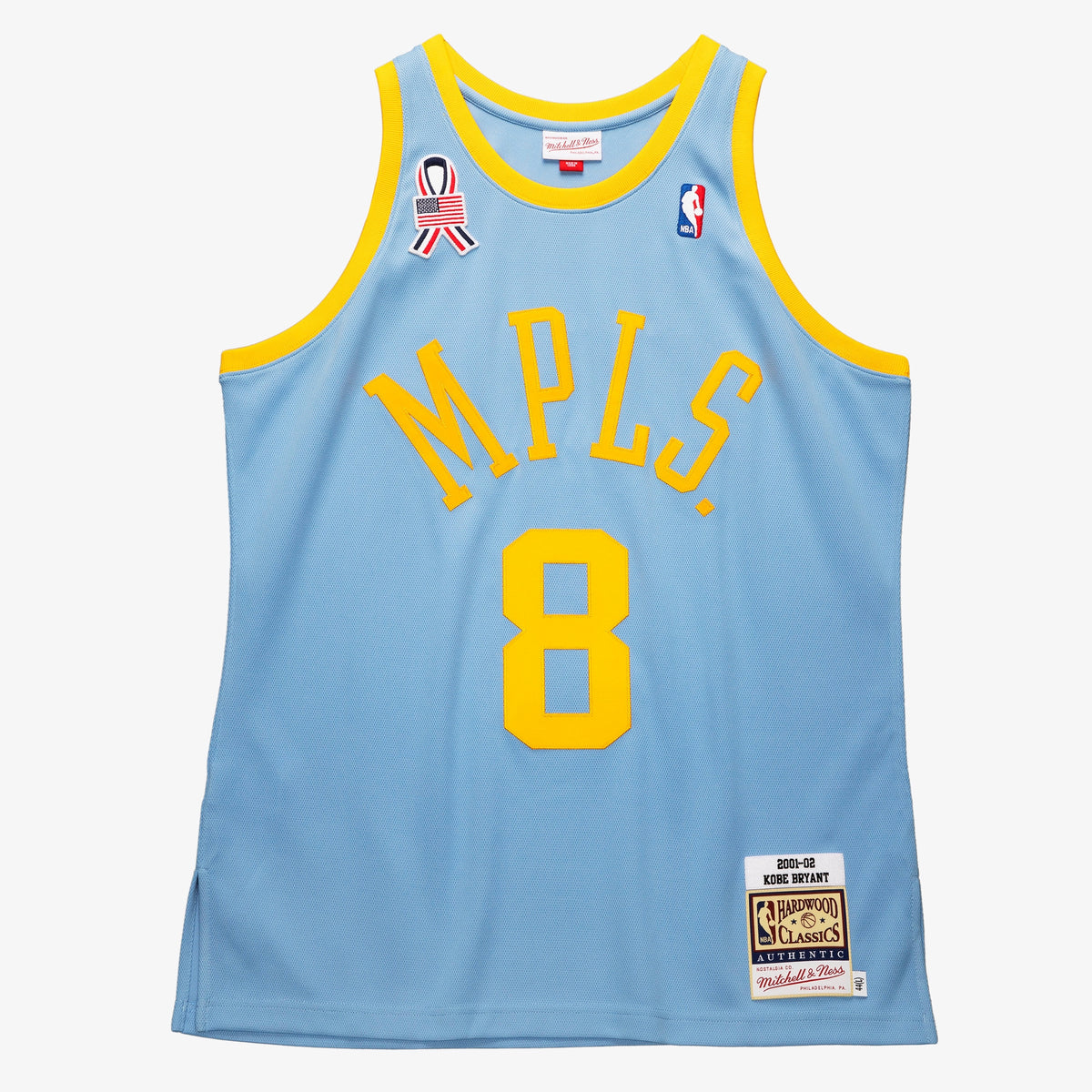 Men's Kobe Bryant Powder Blue Los Angeles Lakers 2001/02 Hardwood Classics Authentic Player Jersey