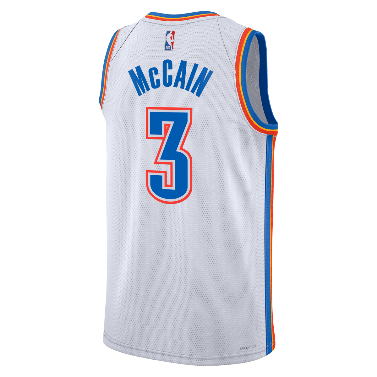 Oklahoma City Thunder Association Edition Swingman Jersey - White - Jared McCain - Unisex