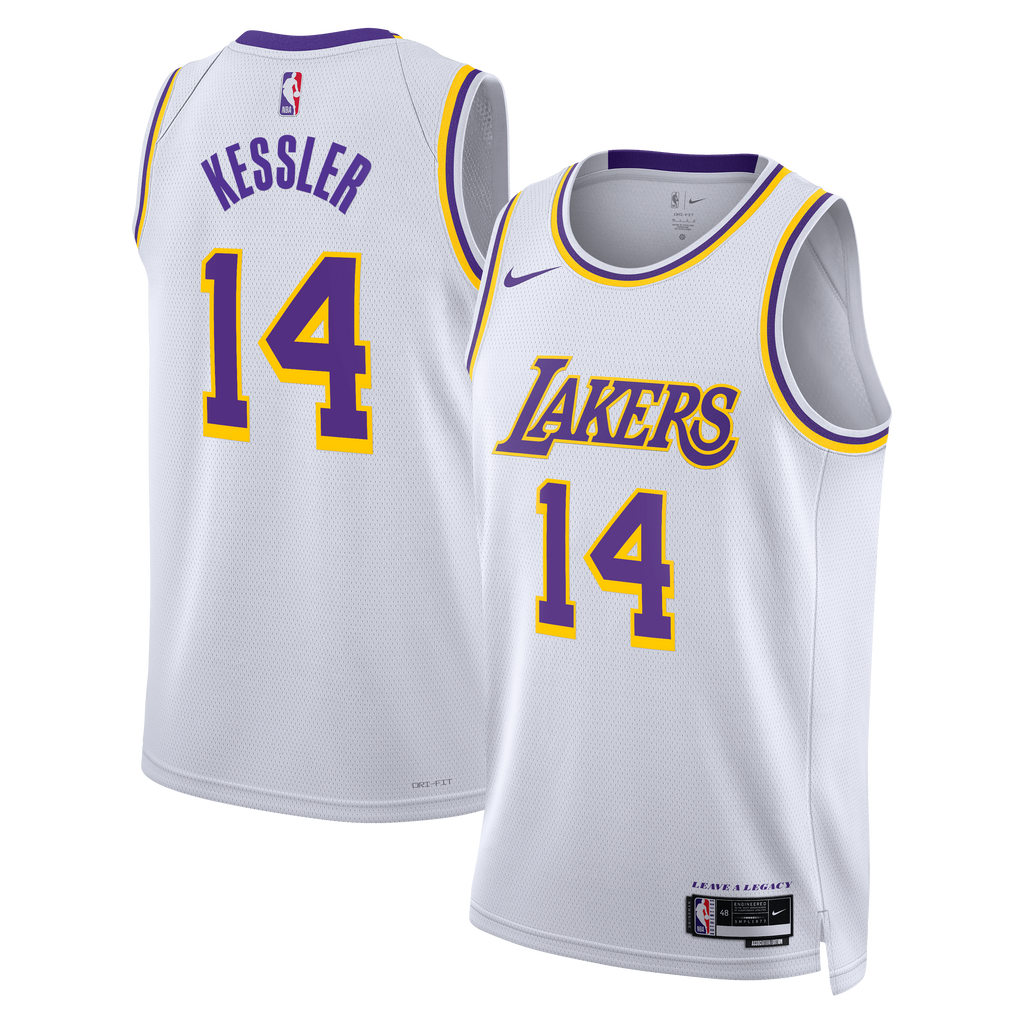 Los Angeles Lakers Association Edition Edition Swingman Jersey - White - Walker Kessler - Unisex