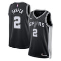 San Antonio Spurs Icon Edition Swingman Jersey NBA 2025 First Round Draft Pick - Black - Dylan Harper - Unisex