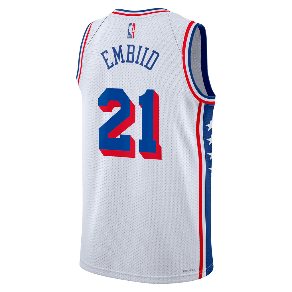 Philadelphia 76ers Association Edition Swingman Jersey - White - Joel Embiid - Unisex