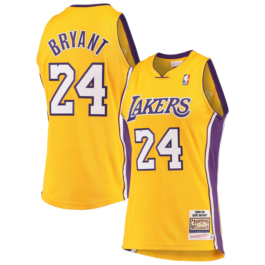 Kobe Bryant Hardwood Classics 2008-09 Authentic Jersey - Gold - Mens
