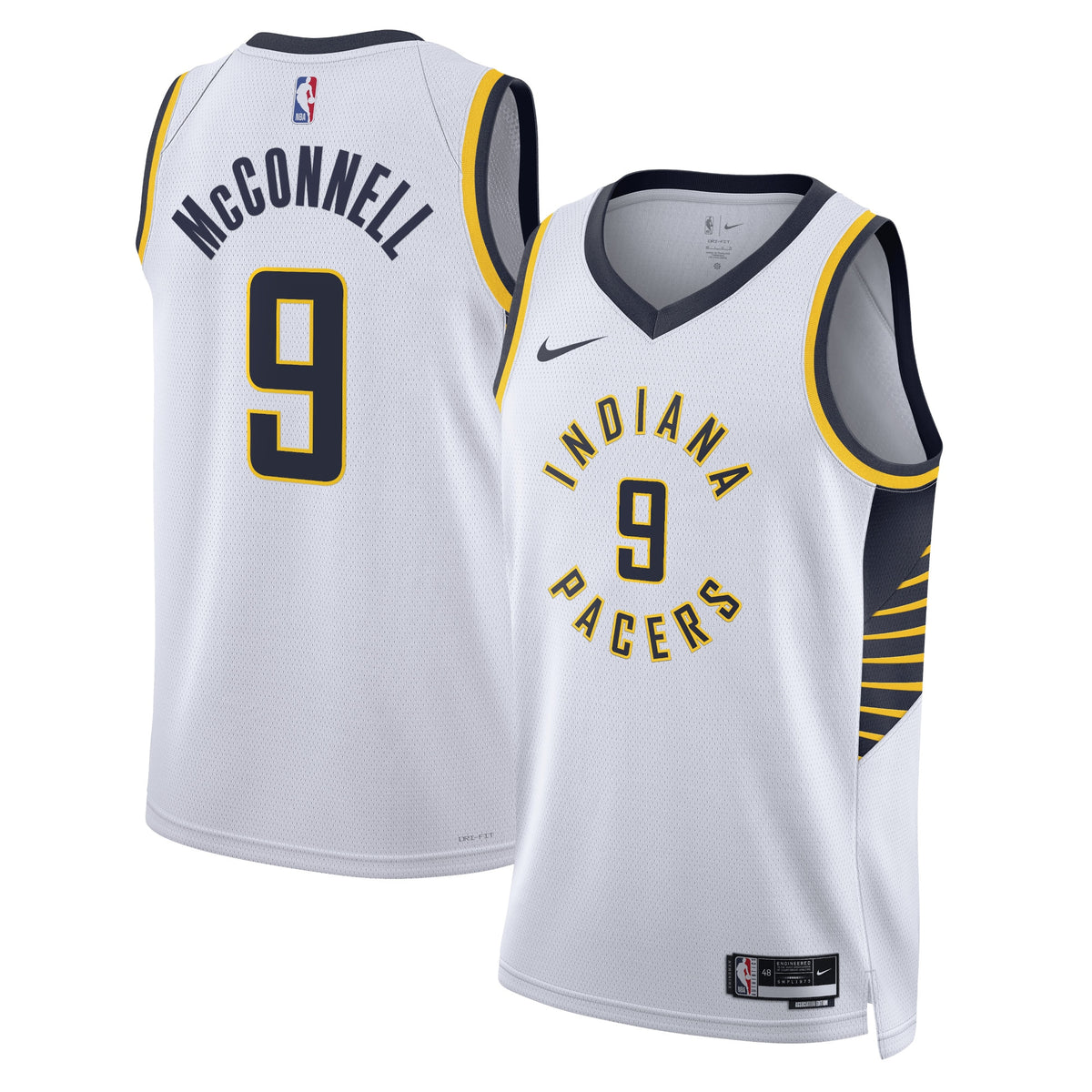 Indiana Pacers Association Edition Swingman Jersey - White - T.J. McConnell - Unisex