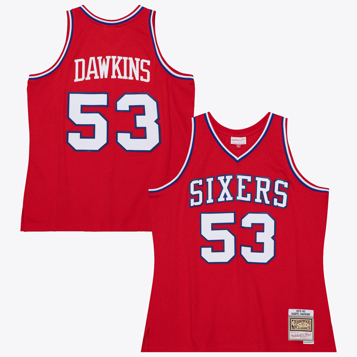 Philadelphia 76ers Darryl Dawkins 1979 Dark Authentic Jersey - University Red