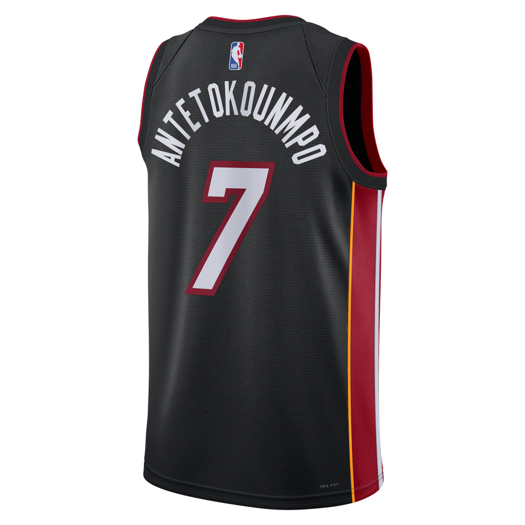Miami Heat Icon Edition Swingman Jersey - Black - Giannis Antetokounmpo - Unisex