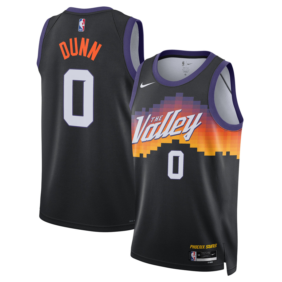 Phoenix Suns 2025/26 City Edition Swingman Jersey - Black - Ryan Dunn - Unisex
