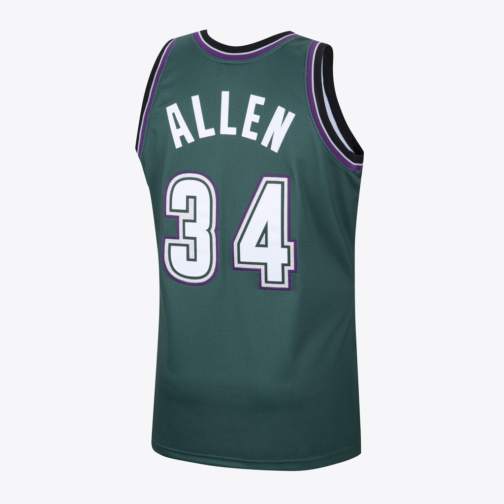 Milwaukee Bucks Ray Allen 1996 Hardwood Classics Alternate Swingman Jersey - Dark Green - Mens