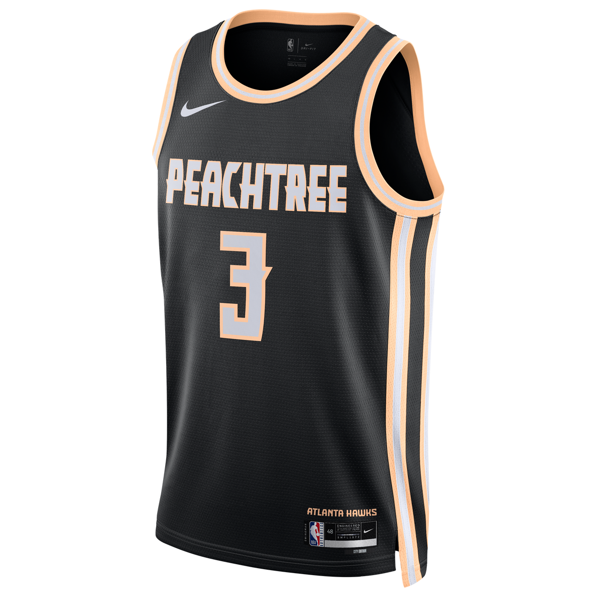 Atlanta Hawks 2025/26 City Edition Swingman Jersey - Black - CJ McCollum - Unisex