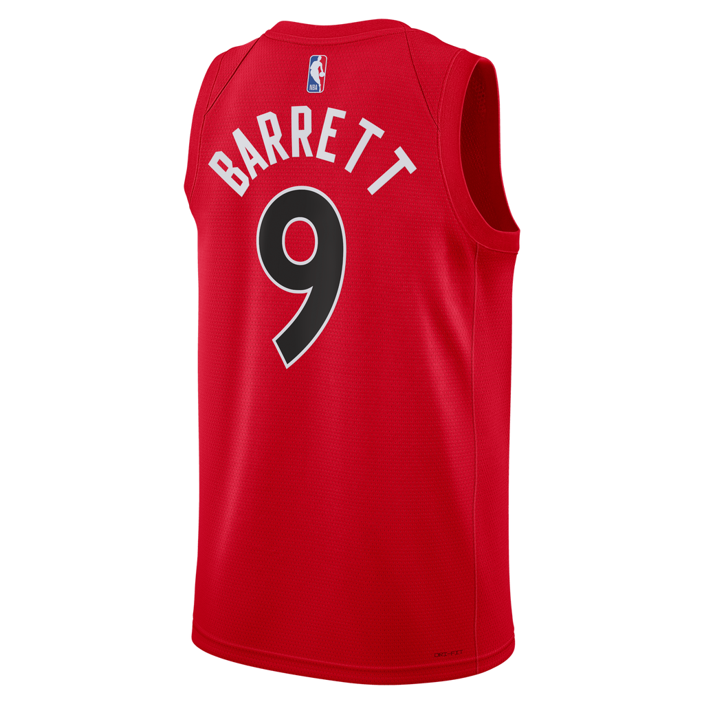 Toronto Raptors Icon Edition Swingman Jersey - Red - RJ Barrett - Unisex