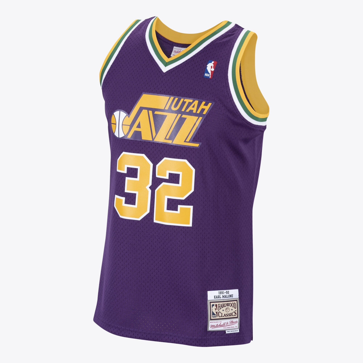 Utah Jazz Karl Malone 1991 Hardwood Classics Road Swingman Jersey - Purple - Mens