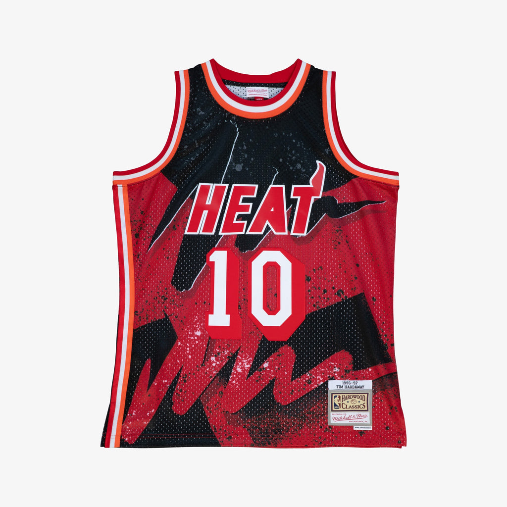 Miami Heat Tim Hardaway 1996 Hyper Hoops Swingman Jersey - Scarlet