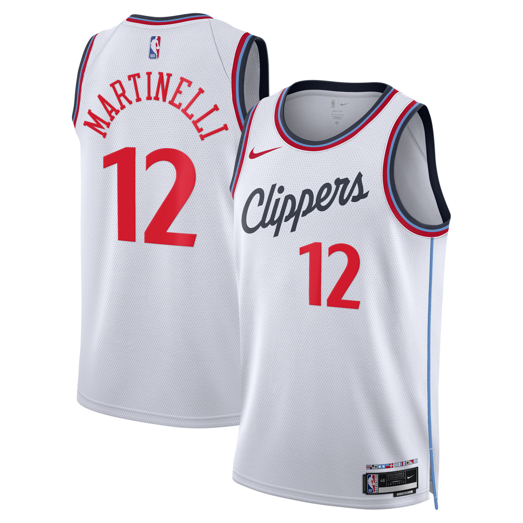 Los Angeles Clippers Replica Association Edition Swingman Jersey - White - Nick Martinelli - Unisex