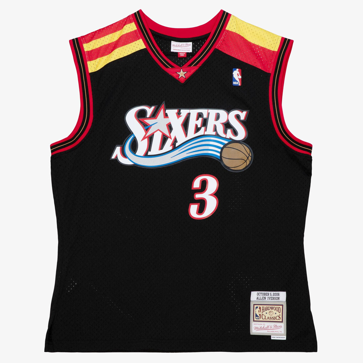 Philadelphia 76ers Allen Iverson 2006 Alternate Spain Authentic Jersey - Black