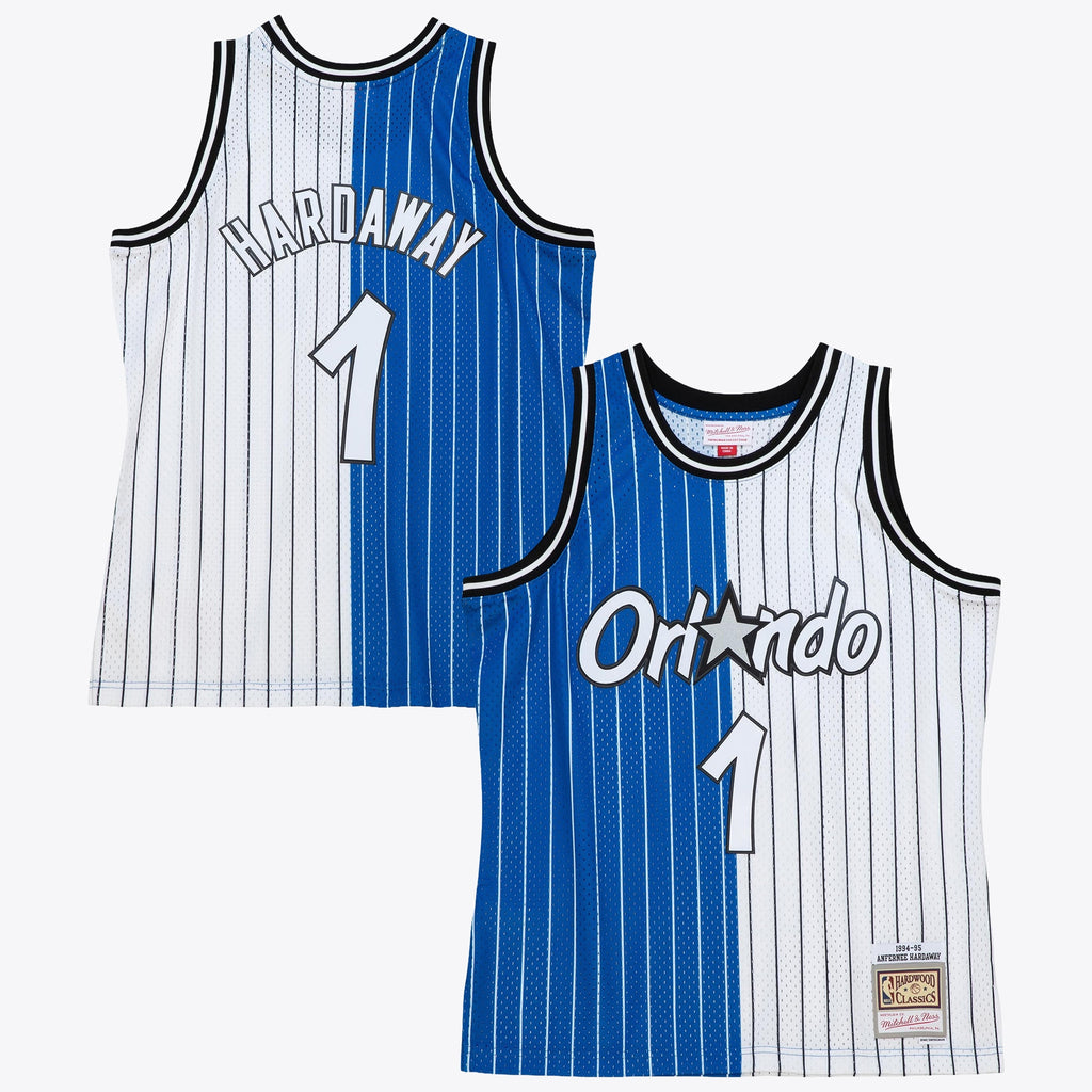 Orlando Magic Anfernee Hardaway 1994 Split Swingman Jersey - Blue/White