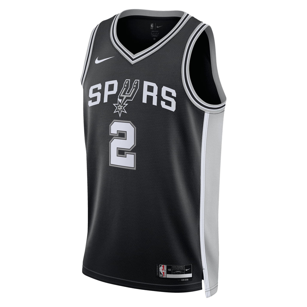 San Antonio Spurs Icon Edition Swingman Jersey NBA 2025 First Round Draft Pick - Black - Dylan Harper - Unisex