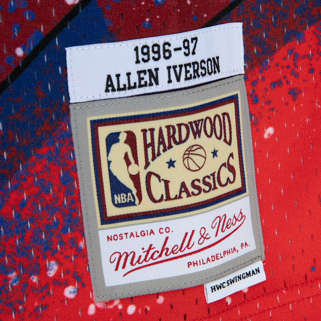 Philadelphia 76ers Allen Iverson 1996 Hyper Hoops Swingman Jersey - Scarlet