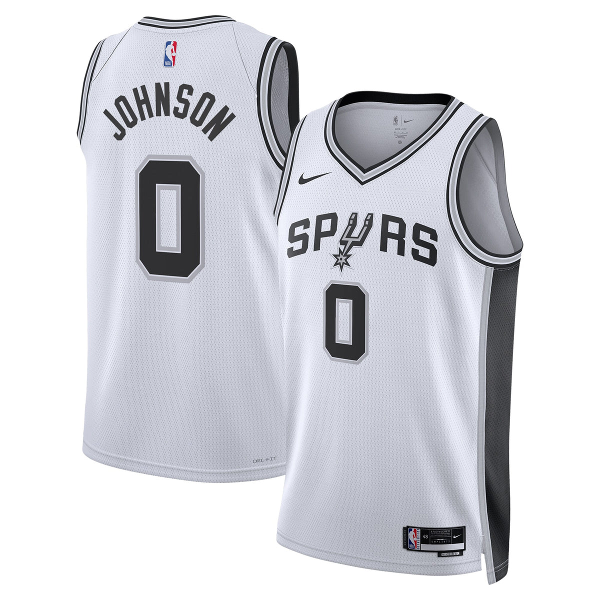 San Antonio Spurs Association Edition Swingman Jersey - White - Keldon Johnson - Unisex