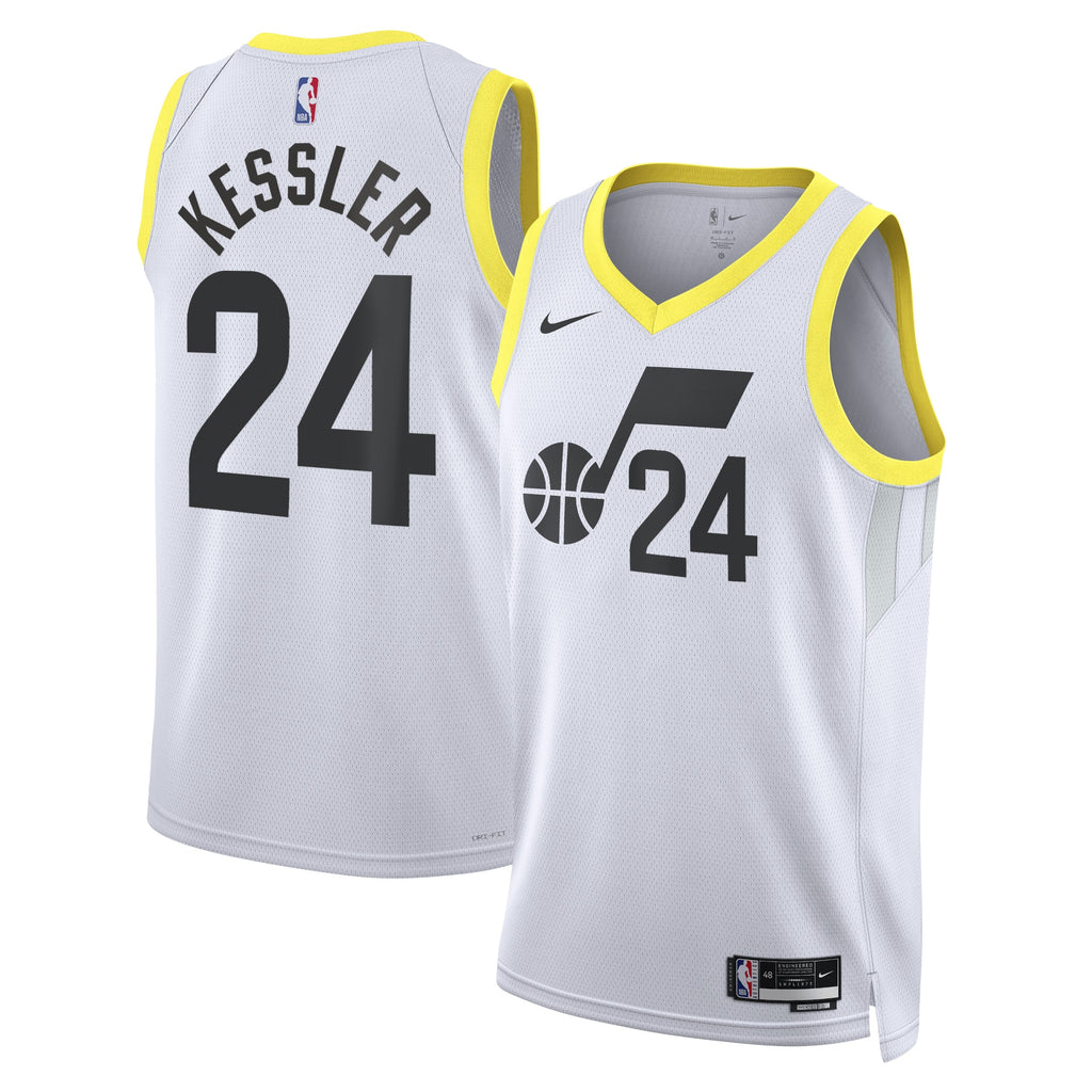 Utah Jazz Association Edition Swingman Jersey - White - Walker Kessler - Unisex