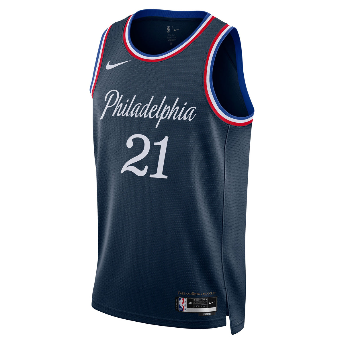 Philadelphia 76ers 2025/26 City Edition Swingman Jersey - Navy - Joel Embiid - Unisex