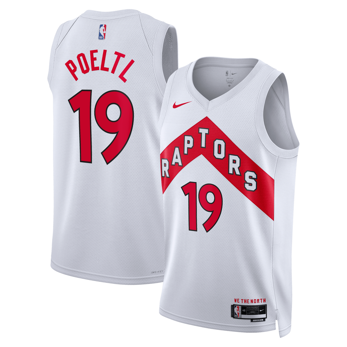Toronto Raptors Association Edition Swingman Jersey - White - Jakob Poeltl - Unisex