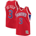 Men's Allen Iverson Red Philadelphia 76ers 1996-97 Hardwood Classics Swingman Jersey